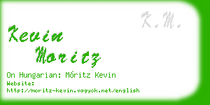 kevin moritz business card